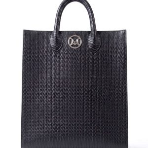 Man Tote Woven Basket Print