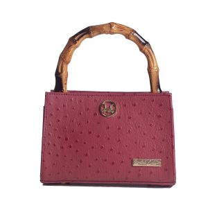 Shanghai Mini Limited Edition Burgundy Ostrich Print