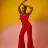 The butterfly crop top and pant set