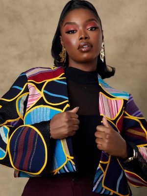 patchwork crop jacket