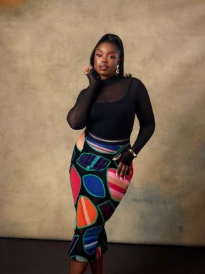 patchwork midi skirt